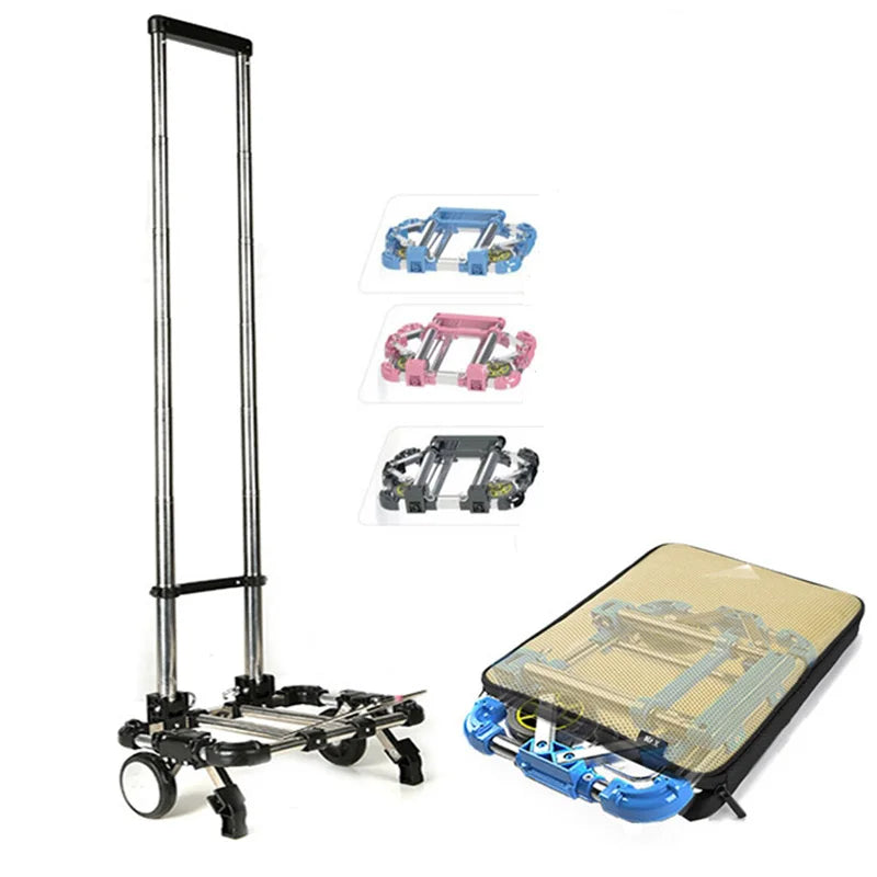 Full folding stainless steel luggage car