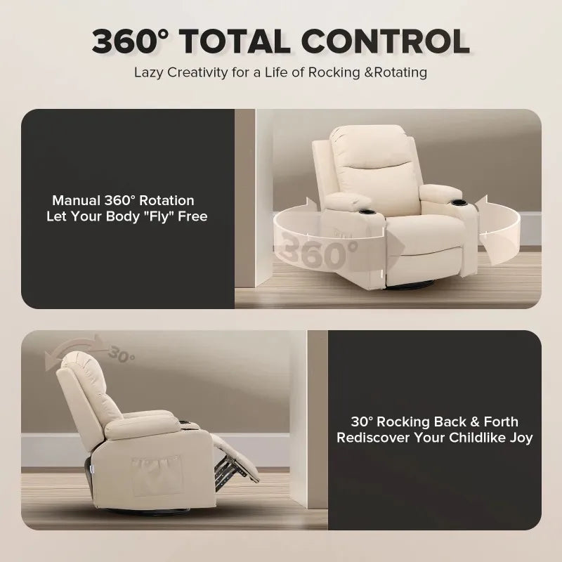 Massage Recliner Chair PU Leather Rocking Sofa