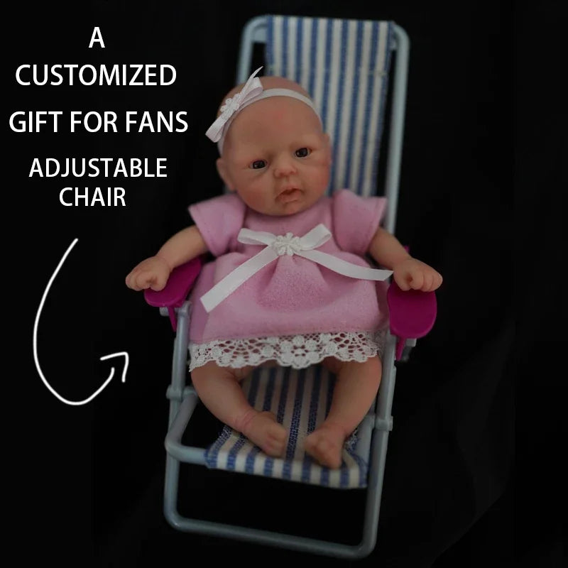 7"  Micro Preemie  Silicone Baby Girl Doll