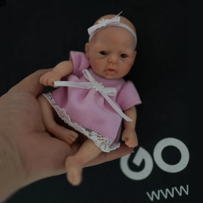 7"  Micro Preemie  Silicone Baby Girl Doll