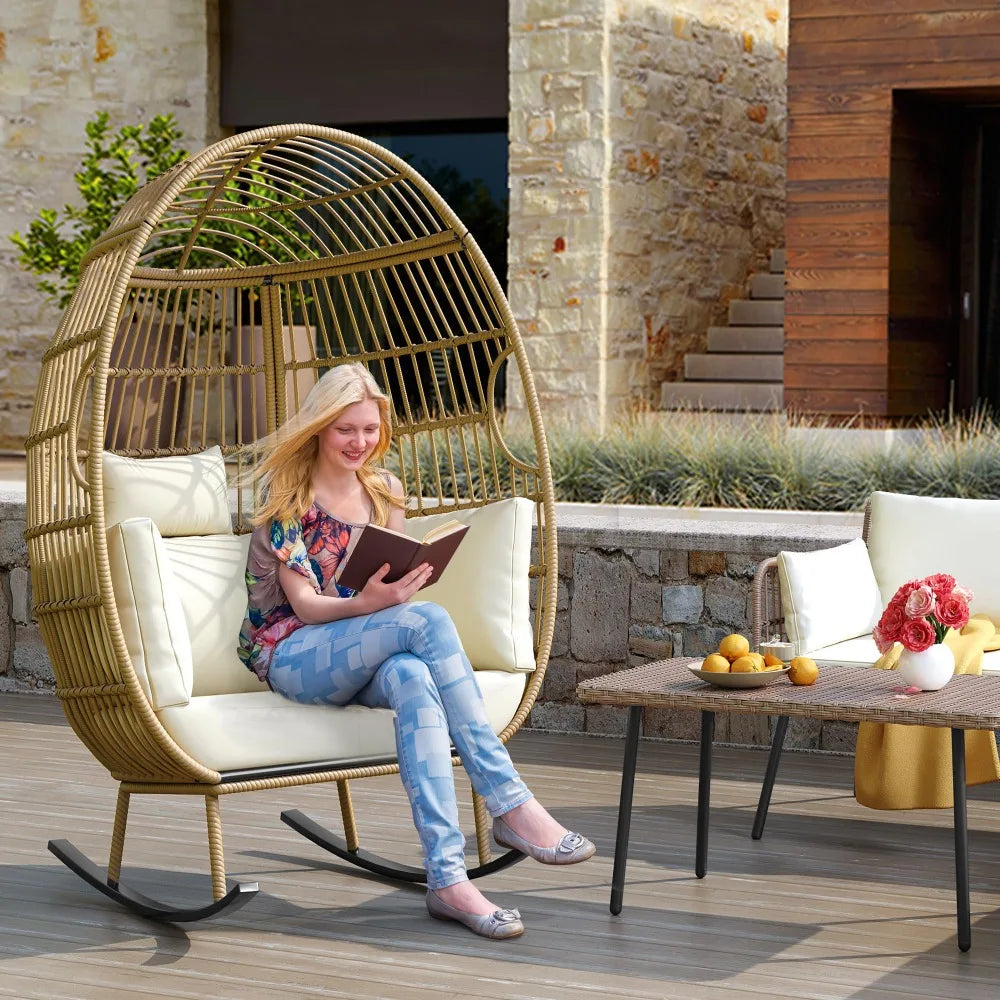 2024 New Outdoor Rocking Egg Chair