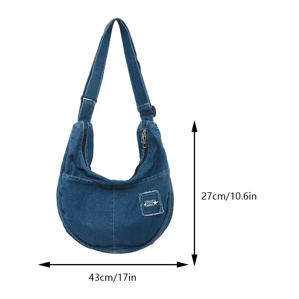 Denim Messenger Bag Women